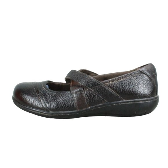 Clarks Shoes - Clarks Bendable Black Leather Slip On Mary Jane Comfort Shoes Size 7 M